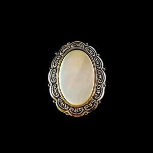 Vintage West Germany Mother of Pearl Scarf Clip